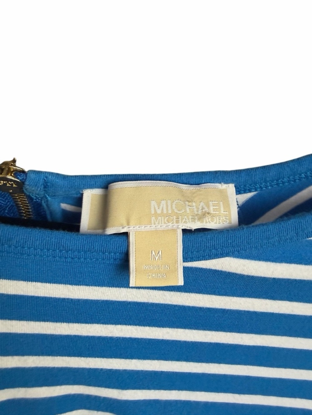 Michael Kors Blue and White Striped Dress Sz M - Picture 4 of 5